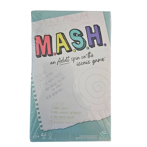 M.A.S.H. Adult Party Game - Hilarity & Nostalgia for Ages 17+ by Spin Master - Picture 1 of 6